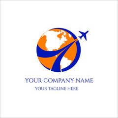 creative travel logo design vector for company