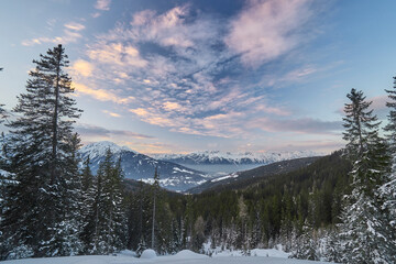 Alpenlandschaft im Winter