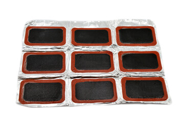 A set of patches for mounting.