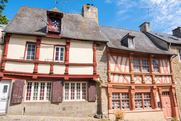 Facade of fachwerk house, Saint-Brieuc, Brittany, France