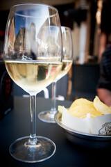 two glasses of prosecco for an aperitif