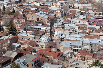 Fototapeta na wymiar Roofs of Tbilisi, Georgia