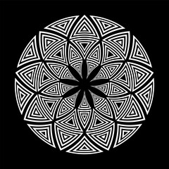 Abstract decorative geometric circle pattern.