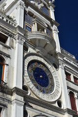 St Marks Clock in the Piazza San Marco in Venice Italy.