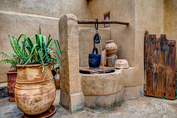 Gardens and grounds of a Skoura riad accommodations in Morocco