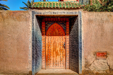 Kasbahs in the garden areas of Skoura Morocco