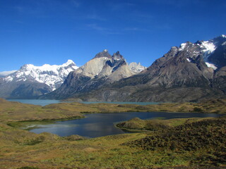 Naklejka na ściany i meble Parque Torres del Paine, Región de Magallanes y la Antartica Chilena, Patagonia, Chilena