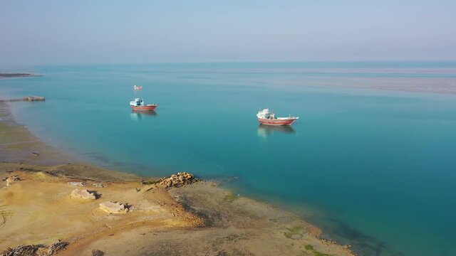Tradition Lenj Fishing Boat in Qeshm Island in Southern Iran, taken in January 2019