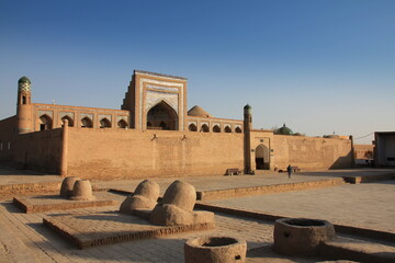 ウズベキスタンのヒヴァ都市風景