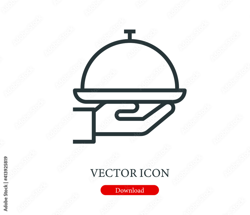 Poster tray vector icon. editable stroke. linear symbol for use on web design and mobile apps, logo. symbol