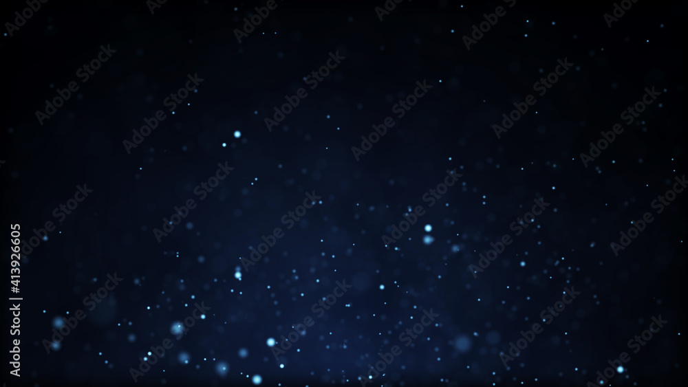 Poster dust blue particles. abstract background of particles. dots background. futuristic digital dots back