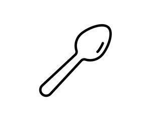 Spoon vector icon. Lunch,dinner symbol. Flat vector sign isolated on white background. Simple vector illustration for graphic and web design.