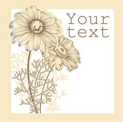 vintage frame with flowers