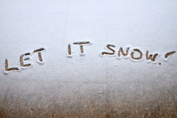 Let it Snow written in the snow