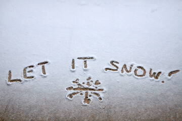 Let it Snow written in the snow