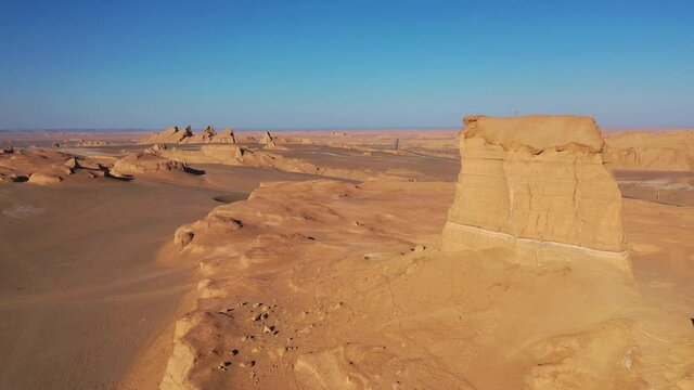Dasht-e Lut Desert in eastern Iran taken in January 2019