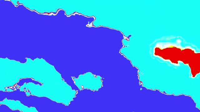 Crazy blue and red footage. Loopy animation of colorful waves. Animated seamless background. Inverted colors on the footage video, glitter, glare overlay.