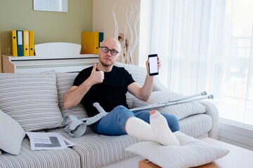 The man with the broken leg was able to receive compensation. Happy patient.