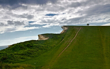 Fototapeta na wymiar dramatic landscape photos of the British coast. 