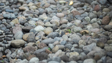 Pile of pebble stones for background