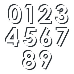 Double Shadow Numbers Font	