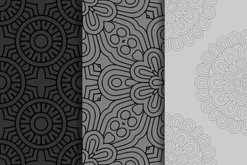 Collection seamless pattern in ethnic style