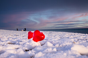 Cuori sulla neve