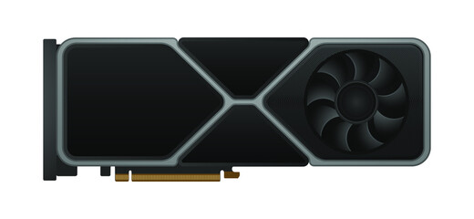 GPU icon Graphics processing unit vector illustration