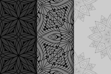 Collection seamless pattern in ethnic style