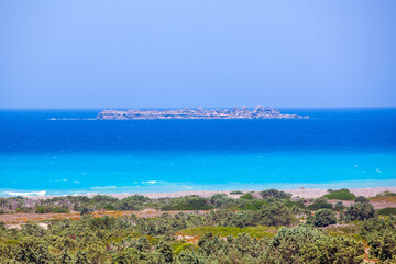 Landscape of the coast of Rhodes island