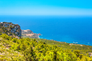 Landscape of the coast of Rhodes island