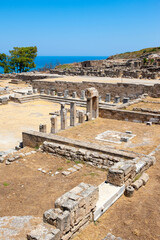 Ruins of Kameiros ancient city in Rhodes island, Greece