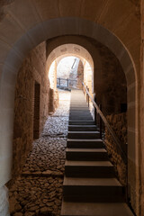 Fototapeta na wymiar interior of consuegra castle, toledo, spain