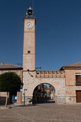Obraz premium clock tower consuegra, toledo, spain