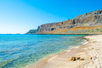 Landscape of the coast of Rhodes island