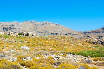 Landscape of the coast of Rhodes island