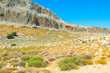 Landscape of the coast of Rhodes island