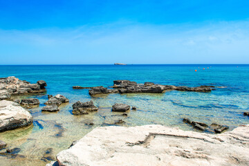 Fototapeta na wymiar Landscape of the coast of Rhodes island