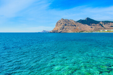 Landscape of the coast of Rhodes island