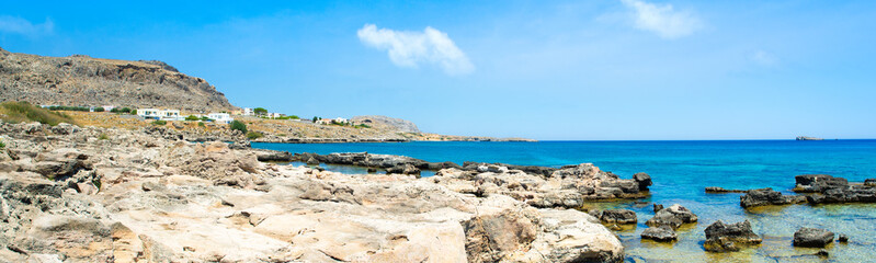 Fototapeta na wymiar Landscape of the coast of Rhodes island