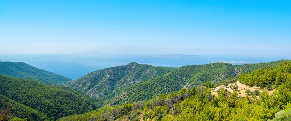 Landscape of the coast of Rhodes island