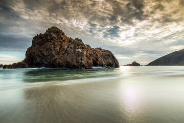 dramatic landscape photo of Big Sur,California during summer.