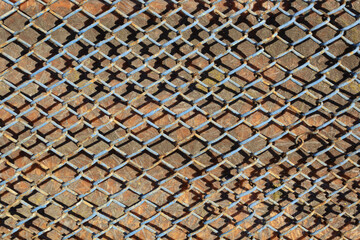 mesh-chain-link gray color top view diagonally