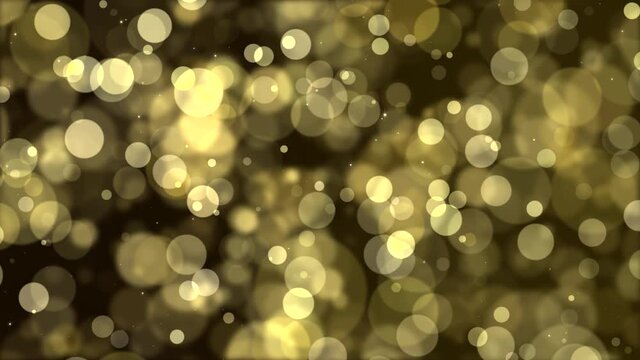 Slowly flowing gold sphere. Background material for 4K loop playback.