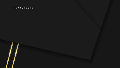 Black, Dark Background Template with Gold Lines