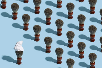 shaving foam on shaving brush