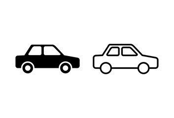 Obraz premium Car icon set. car vector icon. small sedan