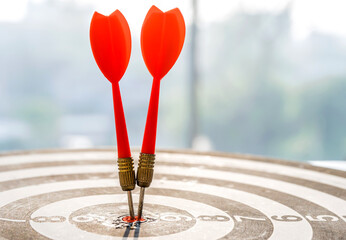 Success goals Targeting the business concept. The concept of starting a new business that goes...