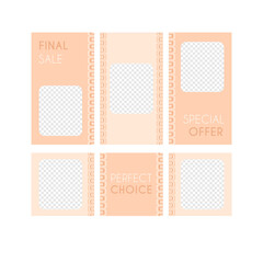 Editable design templates. Frames for web, banners, video, social media etc.