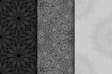 Collection seamless pattern in ethnic style